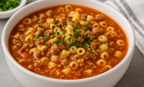 Рецепт дня: швидкий суп із фаршем та макаронами