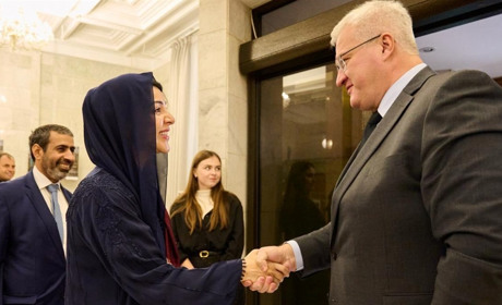 Міністр закордонних справ Андрій Сибіга провів зустріч у Києві з міністеркою ОАЕ Рім Аль Хашимі