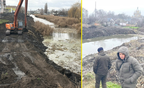 Держекоінспекція перевірила хід робіт з очищення "ставка" на річці Альта в Переяславі: які висновки?