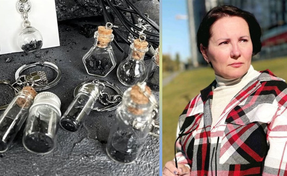 Олена Литвиненко з Мирнограда робить сувеніри з донецького вугілля. Є замовлення навіть з Америки