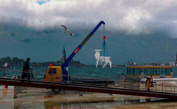 Евакуйований з Покровська “Оригамі Олень” рушає на Венеційську бієнале. Що про це відомо