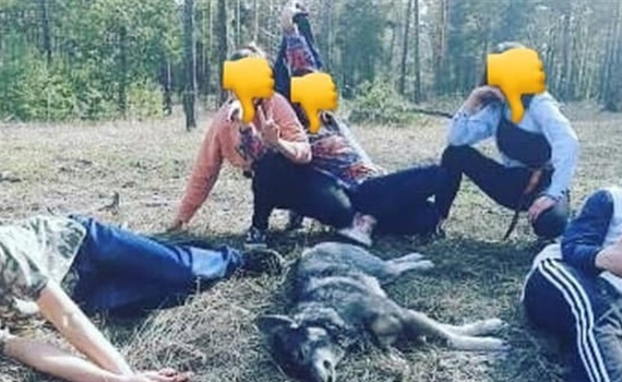 В Лисичанске дети позировали на фоне убитой собаки.  Почему мне не все равно, когда вижу такое