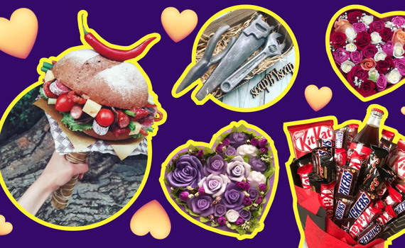 Крепкий для него и сладкий для нее. Эти необычные букеты на 14 февраля собирают мастера с востока