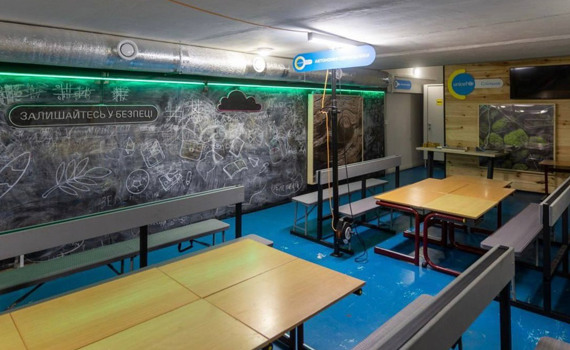 Як влаштоване укриття Ірпінського академічного ліцею "Мрія". Фото