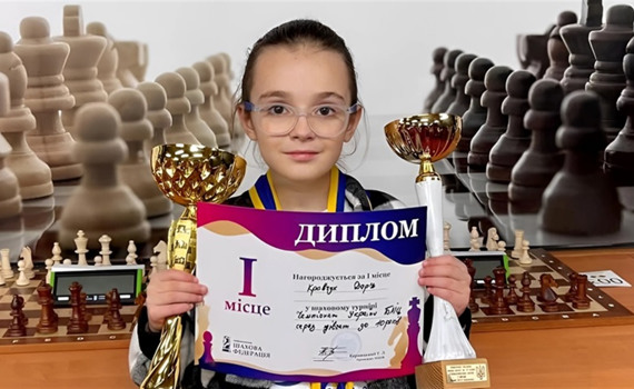 Шахова королева: юна бучанка посіла призові місця на Чемпіонаті України з шахів
