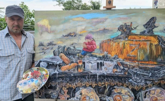 Це моя хрестоматія війни. Художник Олександр Лук'янов пише картини про пережиті жахи в Маріуполі