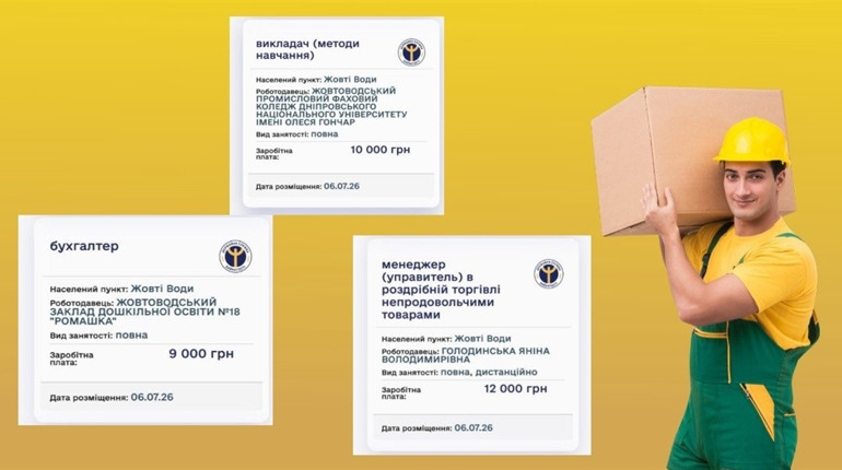 Робота у Жовтих Водах: з'явилися 53 нові вакансії із зарплатою до 45 тисяч