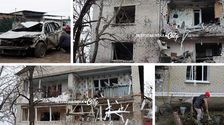 Нічна атака на Петропавлівку: ворожий безпілотник вдарив по житлових будинках (ВІДЕО)