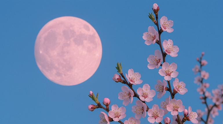 Рожевий Місяць: коли зійде квітнева повня