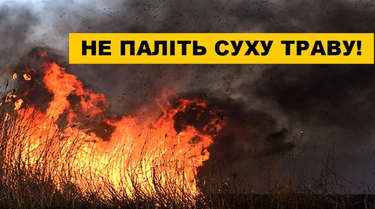 Рятувальники просять не підпалювати суху траву