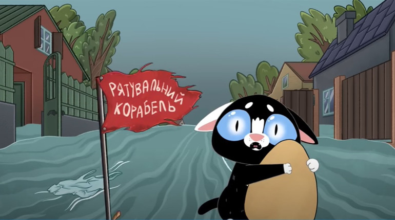 В новій серії мультфільму пес Патрон рятує тварин на Херсонщині