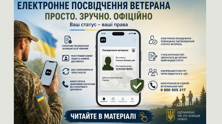 Послуги стають доступнішими: як працює електронне посвідчення ветерана