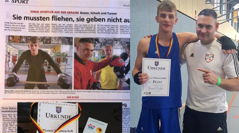 Німецьке видання про юного ніжинського боксера: Sie mussten fliehen, sie geben nisht auf