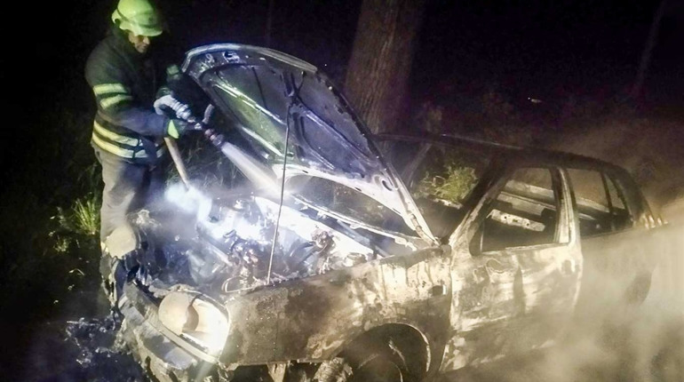 У Кагарлику згорів легковий автомобіль