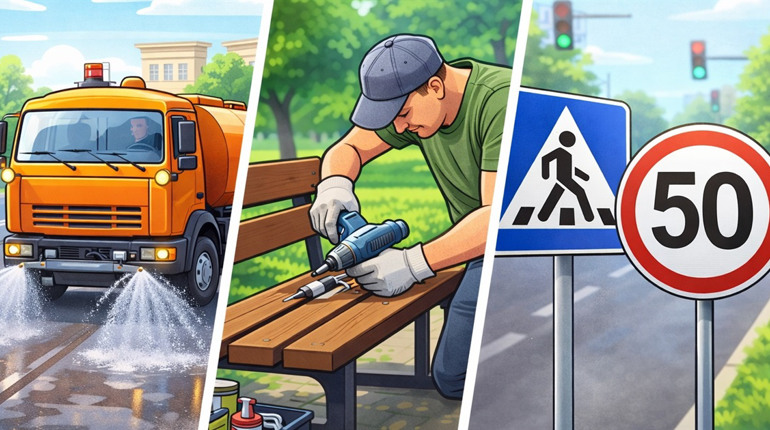 Полив вулиць, ремонт лавок і нові дорожні знаки: що обговорили на нараді у міськраді