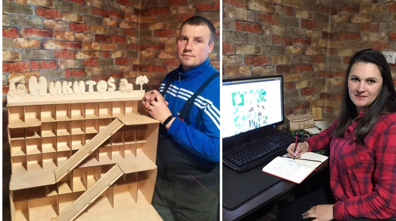 Сімейне виробництво: Юлія та Сергій Федоренки розпочали майструвати різноманітні вироби з дерева