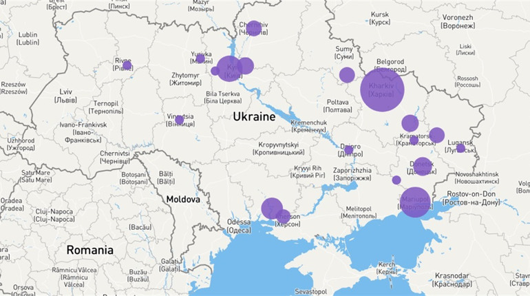 Інтерактивну карту руйнувань України розробив Bellingcat