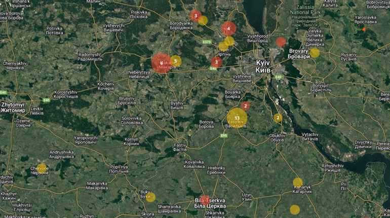 Які території заміновані, можна побачити на карті: її створили рятувальники