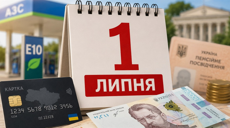Що зміниться в Україні з 1 липня 2026 року: ВПО, бензин, поповнення карток, виплати військовим