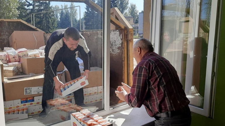 В Мар'їнській громаді продовжується видача гуманітарки. Що видають