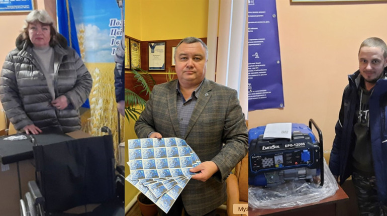 Білопіллю надходить допомога: інвалідні візки, генератор, талони на пальне