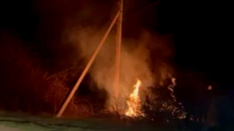 У Біляївці на узбіччі вулиці горіла суха рослинність: загасила вогонь мешканка провулку Успенський