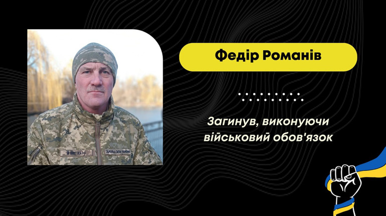 Захищав Україну з березня 2022 року: на війні загинув Федір Романів з села Вороблевичі