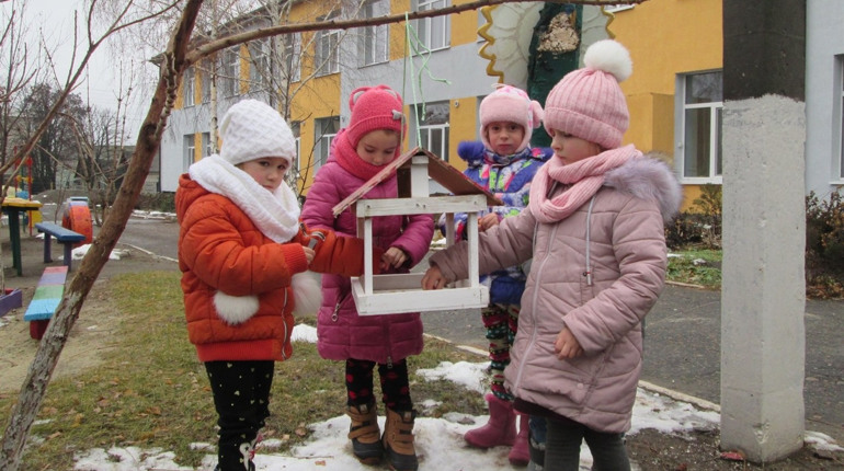 У сватівському дитячому садочку діти розвісили 30 годівничок