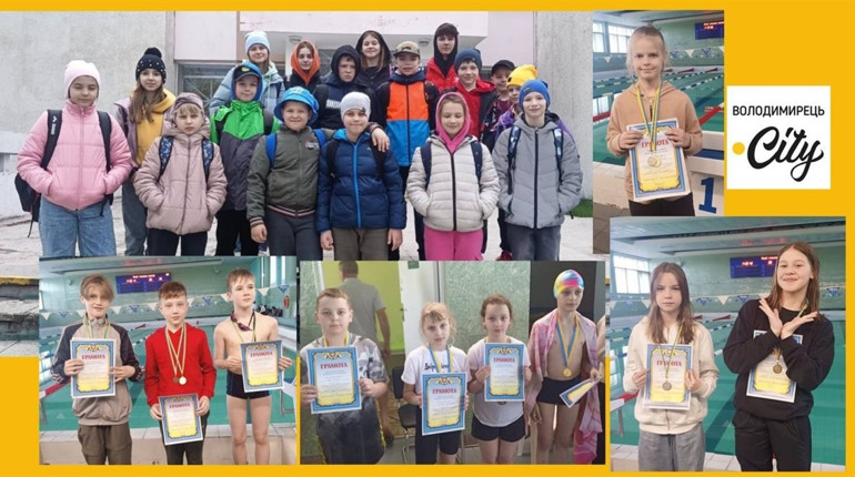 Команда КДЮСШ РАЕС виборола 17 призових місць у змаганнях з плавання в місті Нетішин