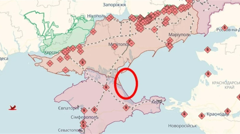 На Арабатській стрілці поранений російський генерал