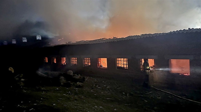 У Грушівці на Первомайщині сталася пожежа на території ферми