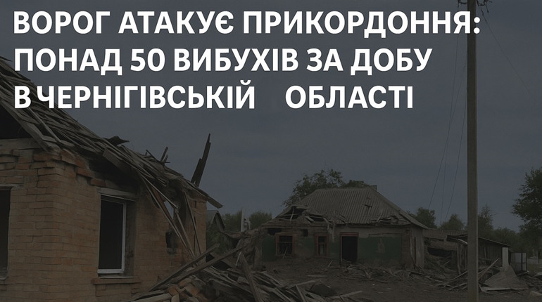 Ворог атакує прикордоння: понад 50 вибухів за добу в Чернігівській області