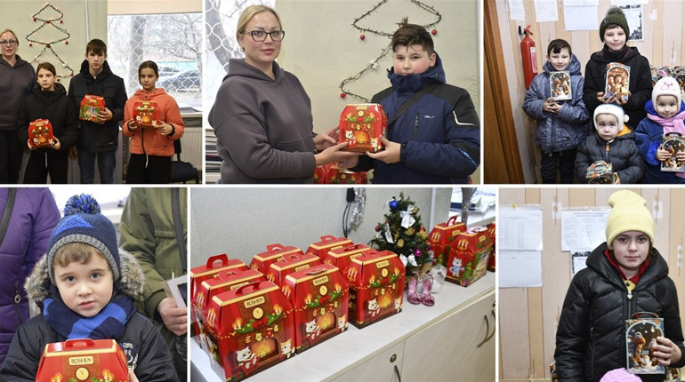 У Нікополі діти пільгових категорій отримали солодкі подарунки до свят