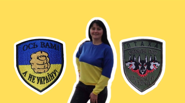 “Химера” для бригади з Самбора, а “Скажені пси” для брата: Іванна Мончак шиє шеврони для військових
