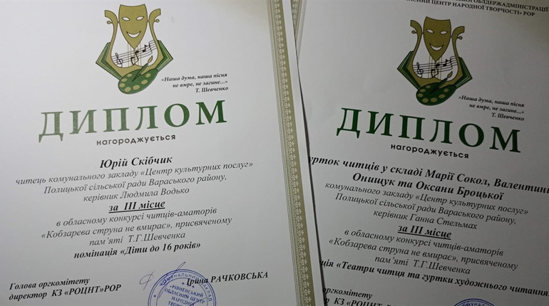 На творчому обласному фестивалі відзначили учасників з Полицької громади