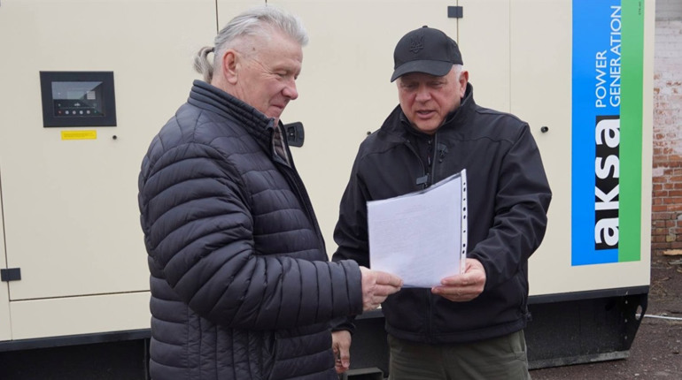 Шосткинській громаді передали два потужних генератори від Французької Республіки (відео)