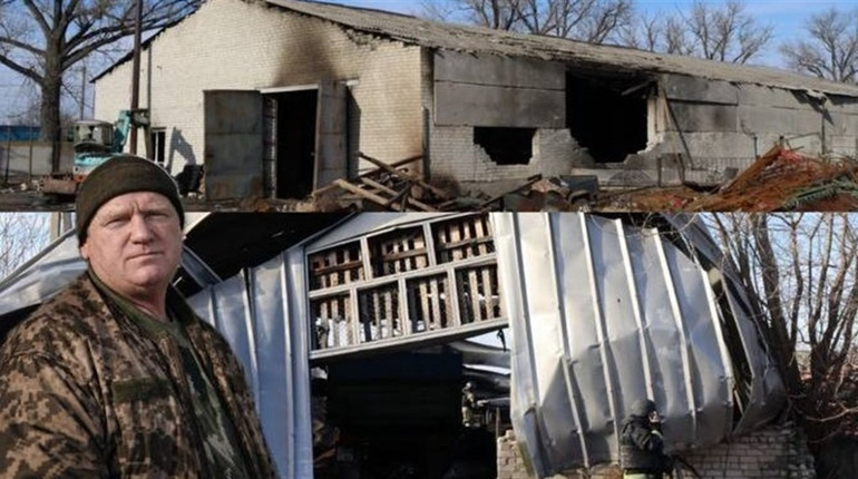 П’ять Шахедів - по господарству волонтера в Петропавлівці: знищені ангари, техніка, тварини (ВІДЕО)