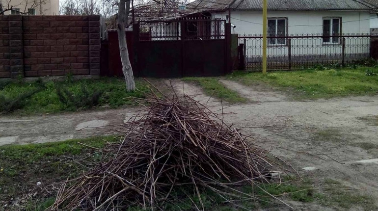 У Біляївці купи з листям, гіллям, які лишають люди біля садиб, доріг, вивозитимуть за окрему плату