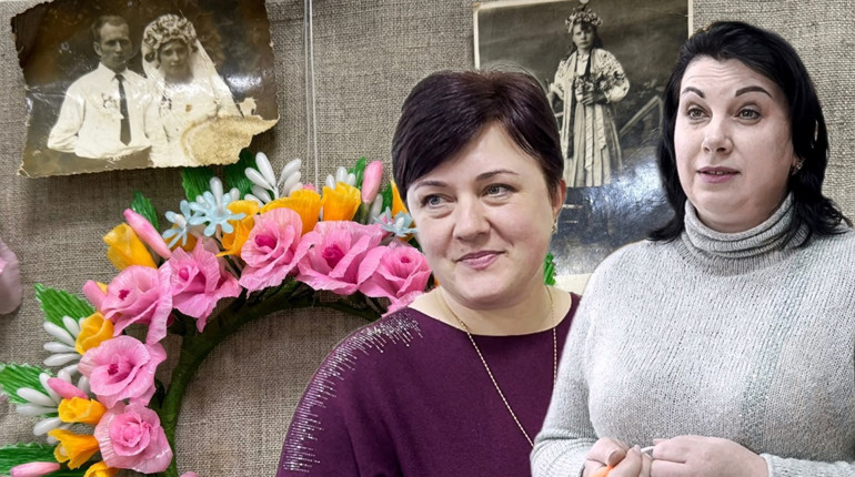 Заміж, як 100 років тому: в селі Березівської громади майстрині створюють воскові весільні вінки