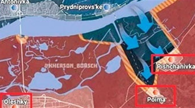 Росіяни почали втечу з Олешок на лівобережжі Дніпра