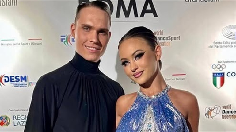 Танцювальна пара з Південноукраїнська увійшла до ТОП-20 на WDSF European Championship 2025 у Римі