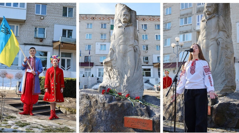 У Жмеринці вшанували пам’ять Тараса Шевченка: 212 років від дня народження Кобзаря