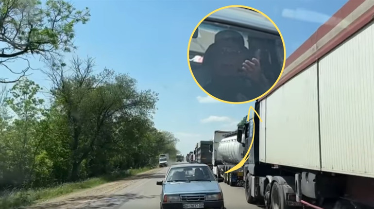 На трасі Одеса-Рені водій не поступився дорогою Швидкій? ВІДЕО