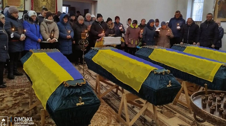 На Сумщині вперше поховали чотирьох невпізнаних військових