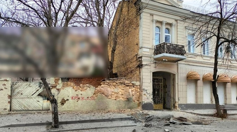 Ворожі обстріли Херсонщини: пошкоджені житлові будинки, автівка, театр (ФОТО)