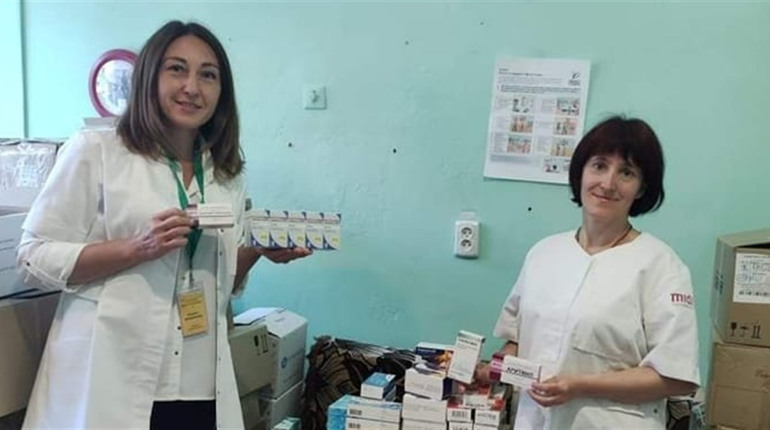 Центральна міська лікарня Торецька отримала гумдопомогу із ліками. ВІДЕО