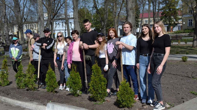 Глухівські випускники висадили алею туй у памʼять про себе для майбутніх поколінь