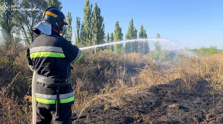 Через спалювання сухої трави на Кременеччині виникло сім пожеж