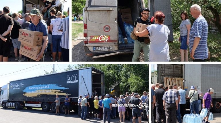 Гуманітарна місія GEM доставила допомогу у села Самарське та селище Українське (ВІДЕО)