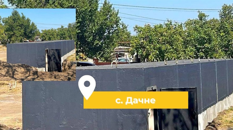 У Дачному місцева влада монтує модульні укриття для шкіл